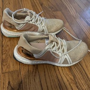 Gold Stella McCartney Adidas running sneaker